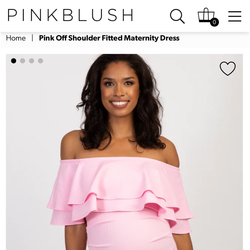 Pink blush maternity dress